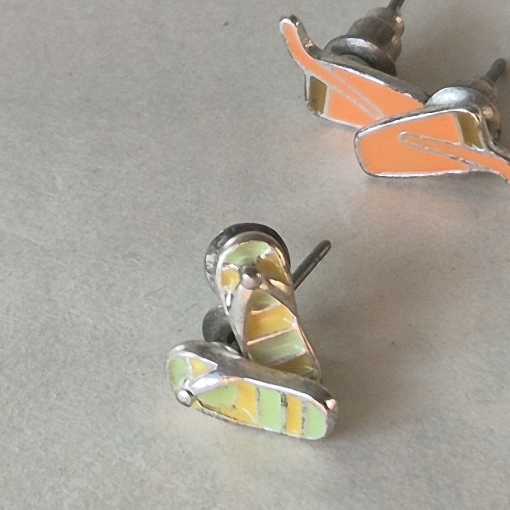 10 Pairs Of Cute Studs Colorful Kids Earring Set - Picture 3 of 9